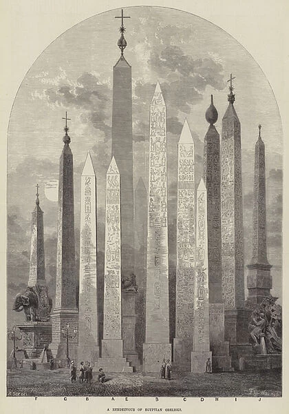 A Rendezvous of Egyptian Obelisks (engraving)
