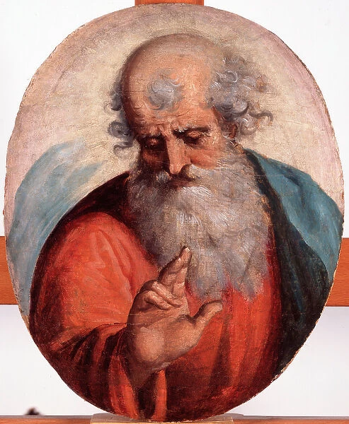 Representation of the Holy Father (The eternal father) Painting by Luca Cambiaso