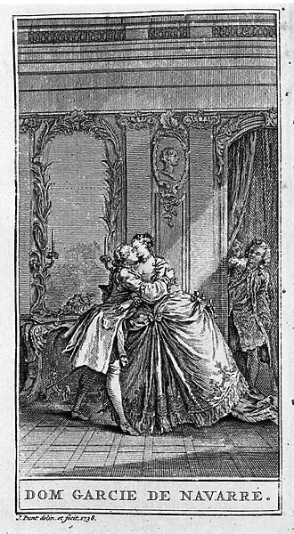 Representation of a scene of the piece 'Dom Garcie de Navarre ou le prince