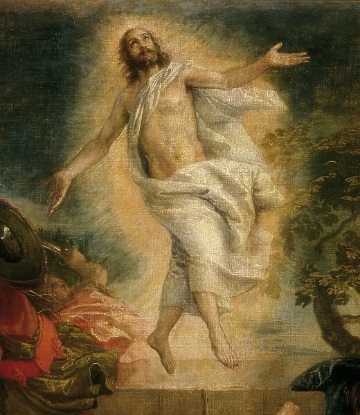 The resurrection of Christ. Detail. Painting by Paolo Caliari says Paolo Veronese