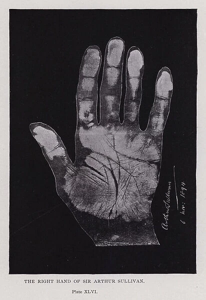 The right hand of Sir Arthur Sullivan (b  /  w photo)