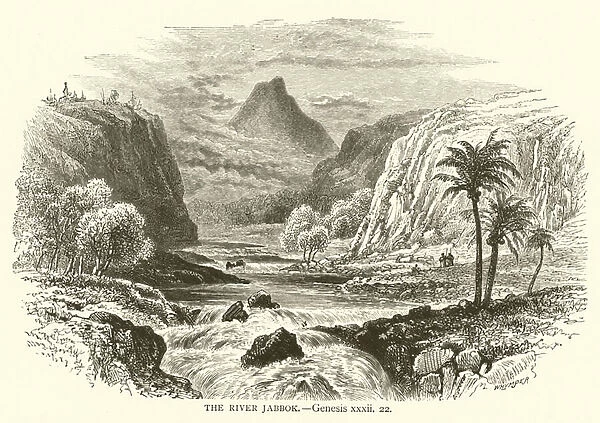 The River Jabbok, Genesis, xxxii, 22 (engraving)