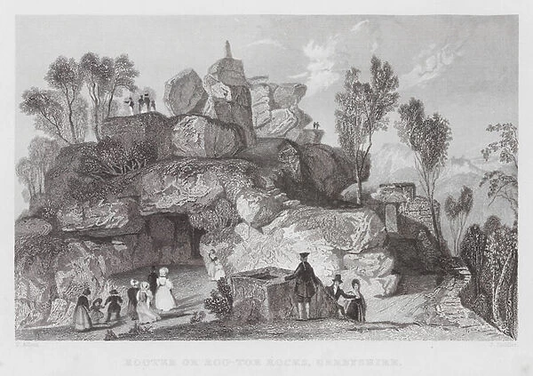 Rooter or Roo-tor Rocks, Derbyshire (engraving)
