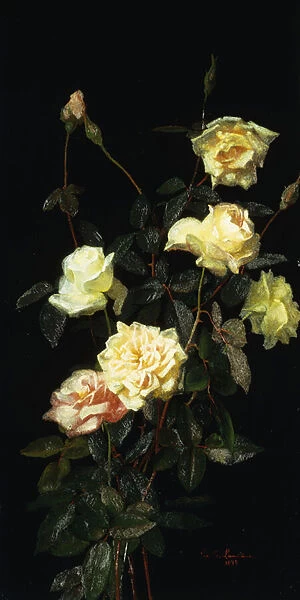 Roses, 1878 (oil on panel)