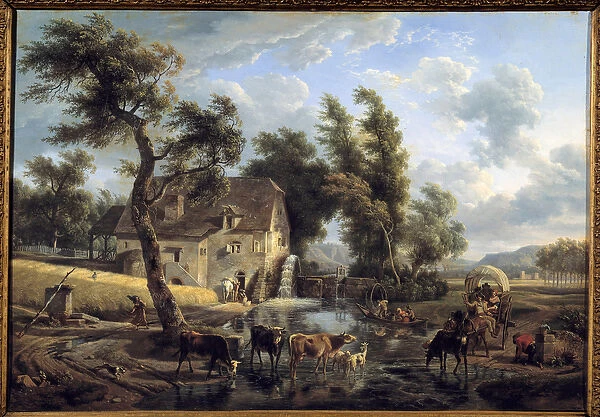 Route through a farm Anonymous painting. 18th century