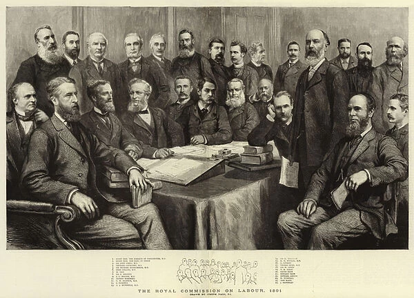 The Royal Commission on Labour, 1891 (engraving)