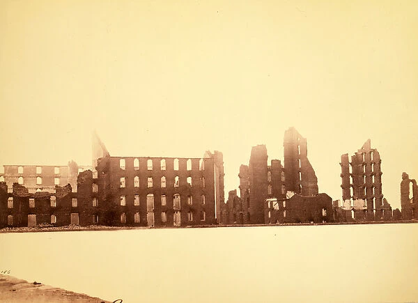 Ruins of the Gallego Flour Mills, Richmond, Virginia, 1865 (albumen silver print)