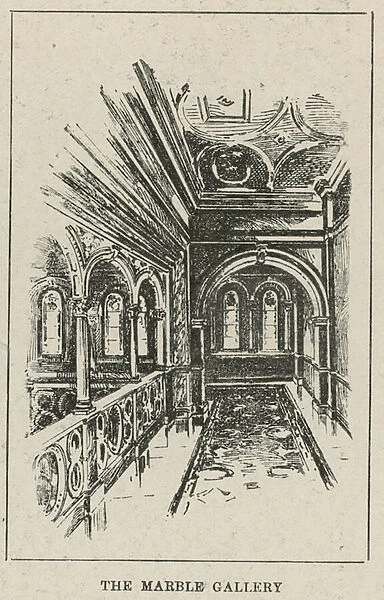 The Russell Hotel, Russell Square: The Marble Gallery (engraving)
