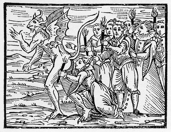 The Sabbath ritual kiss on the buttocks of the devil - 'Compendium Maleficarum'