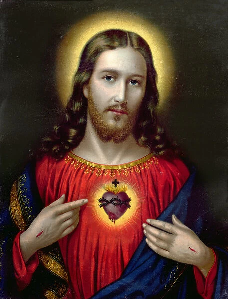The Sacred Heart of Jesus, end of nineteenth century (mixed media)