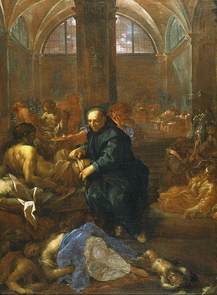 Saint John healing the lepers (oil on canvas)