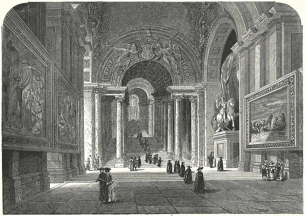 Scala Regia, Vatican, Rome (engraving)