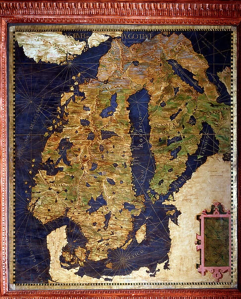 Scandinavia: Norway, Sweden, Finland. c. 1567. (mural painting)