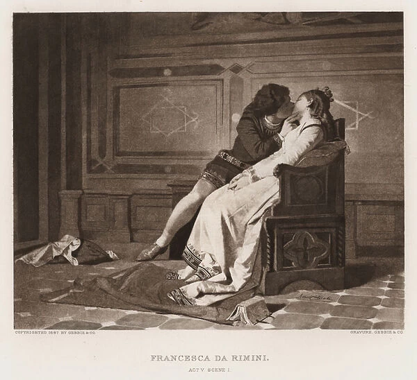 Scene from Francesca da Rimini (Act V, Scene I) (photogravure)