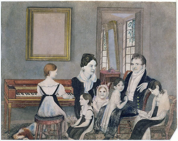 The Schuyler Family, 1824 (w  /  c on paper)