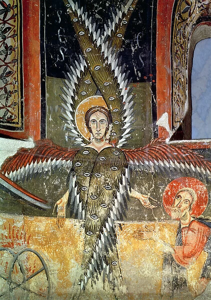 Seraphim purifying the lips of Isaiah, Catalan School (fresco)