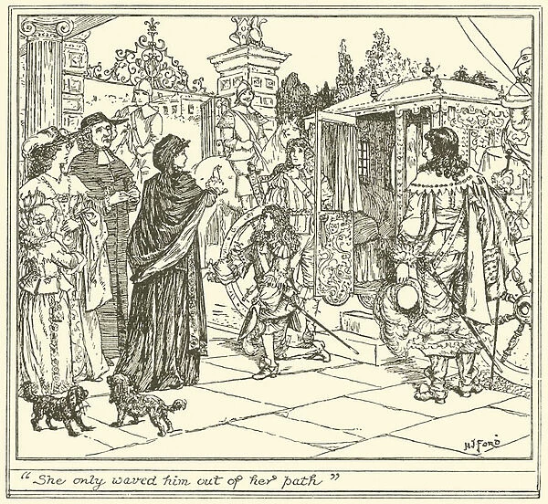 'She only Waved him out of her Path'(engraving)