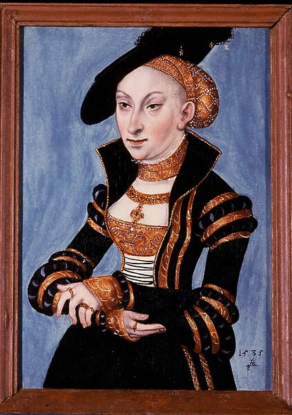 Sibylle, Electoral Princess of Saxony, 1535 (oil on panel)