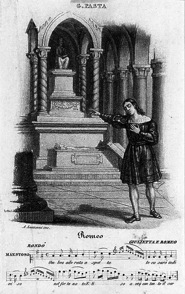 The singer Giuditta Pasta (1797-1865) interpreting Romeo in 'Giulietta e Romeo'