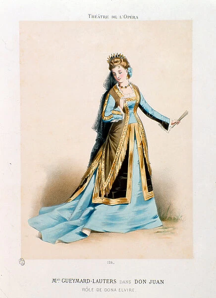 The singer Pauline Lauters Gueymard, as Elvire in the opera Don Giovanni by W. A