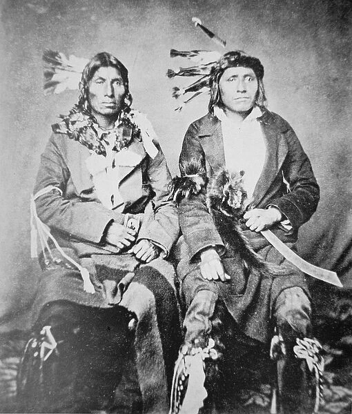 Two Sioux Chiefs, 1862 (b  /  w photo)