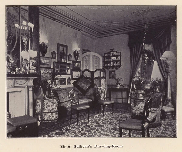Sir A Sullivans Drawing-Room (b  /  w photo)