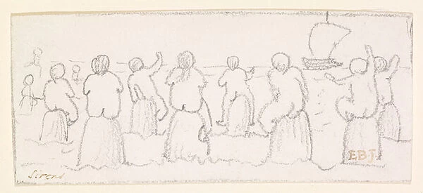 The Sirens, c. 1878 (pencil on paper)
