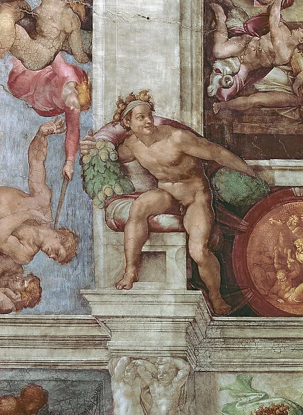 Sistine Chapel Ceiling (1508-12): Expulsion of Adam and Eve from the Garden of Eden