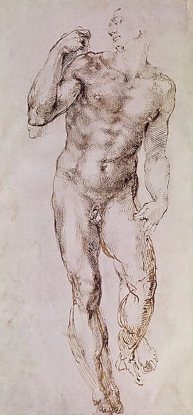 Sketch of David with his Sling, 1503-4 (pen & ink on paper)
