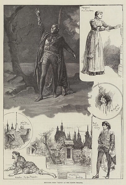 Sketches from 'Faust, 'at the Lyceum Theatre (engraving)
