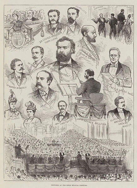Sketches at the Leeds Musical Festival (engraving)