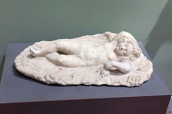 Sleeping Eros, mid 2nd century AD, (marble)