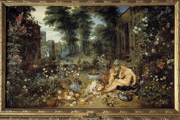 Smell. Allegory of the five senses Painting by Jan I Brueghel Dit De Velours (1568-1625)