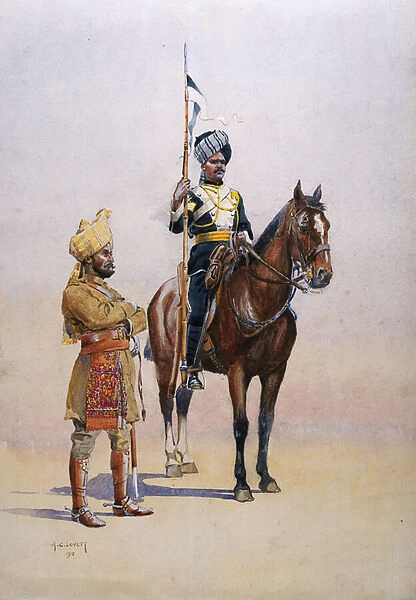 Soldiers of the Mysore Transport Corps, illustration from Armies of India