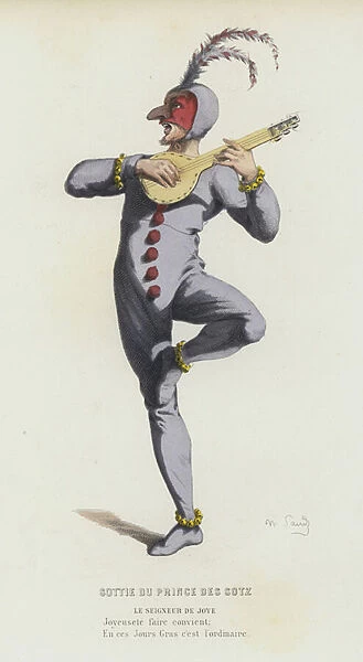 Sottie Du Prince Des Sotz (coloured engraving)