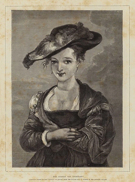 The Spanish Hat 'Portrait'(engraving)