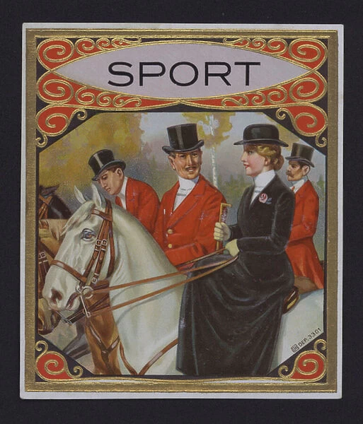 Sport, cigar label (chromolitho)