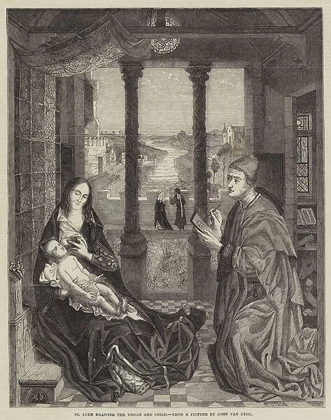 St Luke drawing the Virgin and Child (engraving)