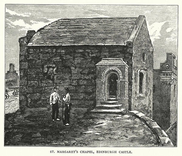 St Margarets Chapel, Edinburgh Castle (engraving)