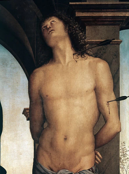 Detail of st Sebastian (Painting, 1493)