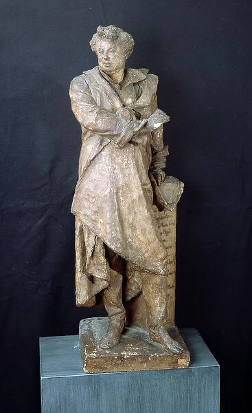 Statue of Alexandre Dumas Pere (1802-70), c. 1883-87 (stone)