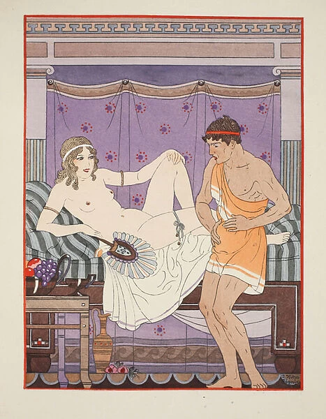 Stomach Ache, illustration from The Works of Hippocrates, 1934 (colour litho)