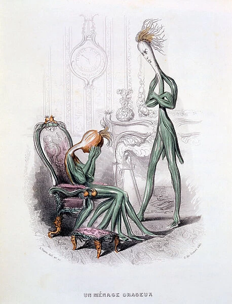 A Stormy Household, illustration from L Empire des Legumes Memoires de
