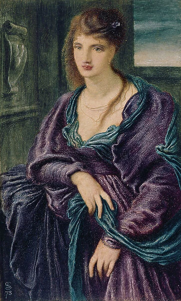 Study: Female Figure, 1873 (w / c, gouache & oil paint on paper)