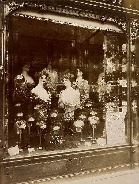 Study of Hairdressers Shop, 1912 (silver print photograph)