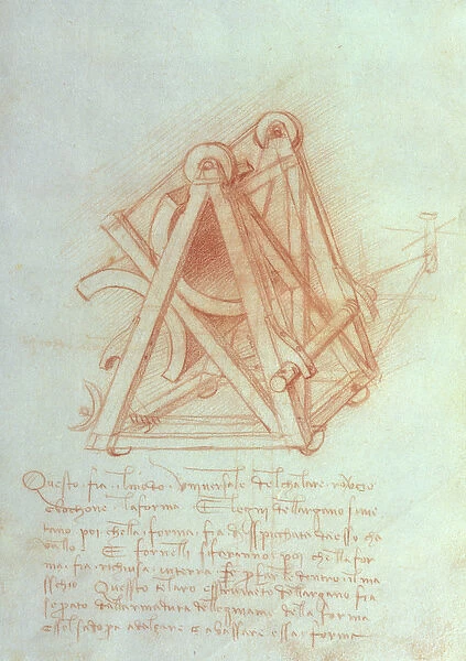 Study of the Wooden Framework with Casting Mould for the Sforza Horse, fol