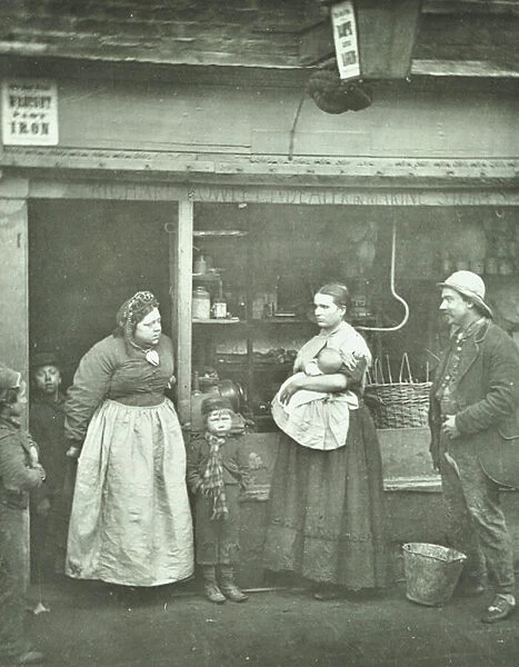 Sufferers from the Floods, 1877 (b  /  w photo)