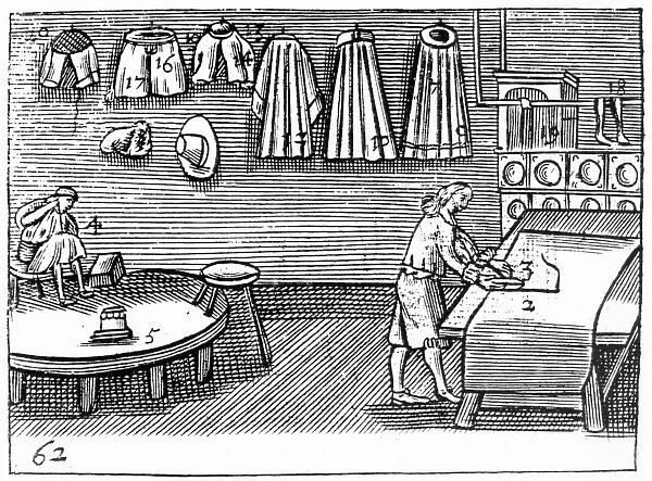 A Tailor (engraving) (b  /  w photo)