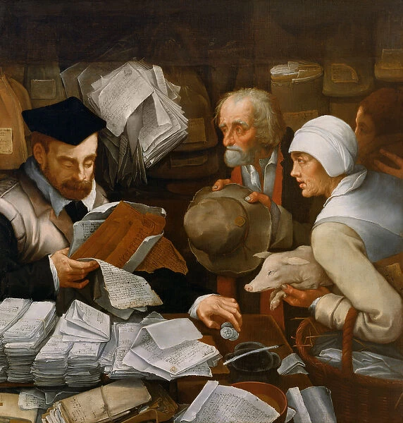 The Tax Collector, 1543 (oil on canvas)
