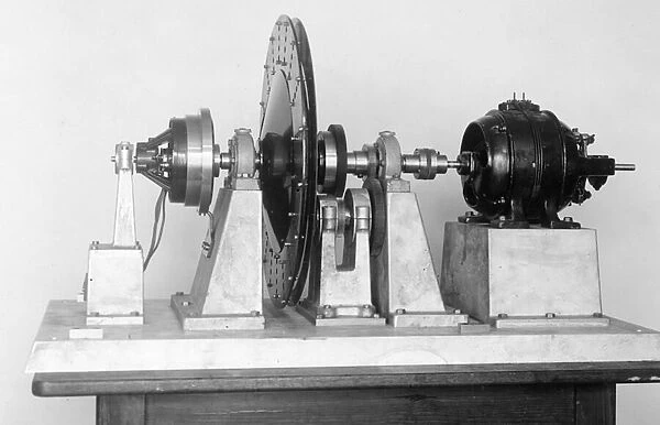 Television scanning disk invented by August Karolus, c. 1930 (b  /  w photo)